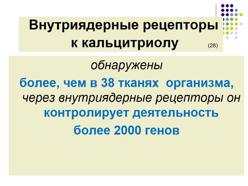 Внутриядерные рецепторы            